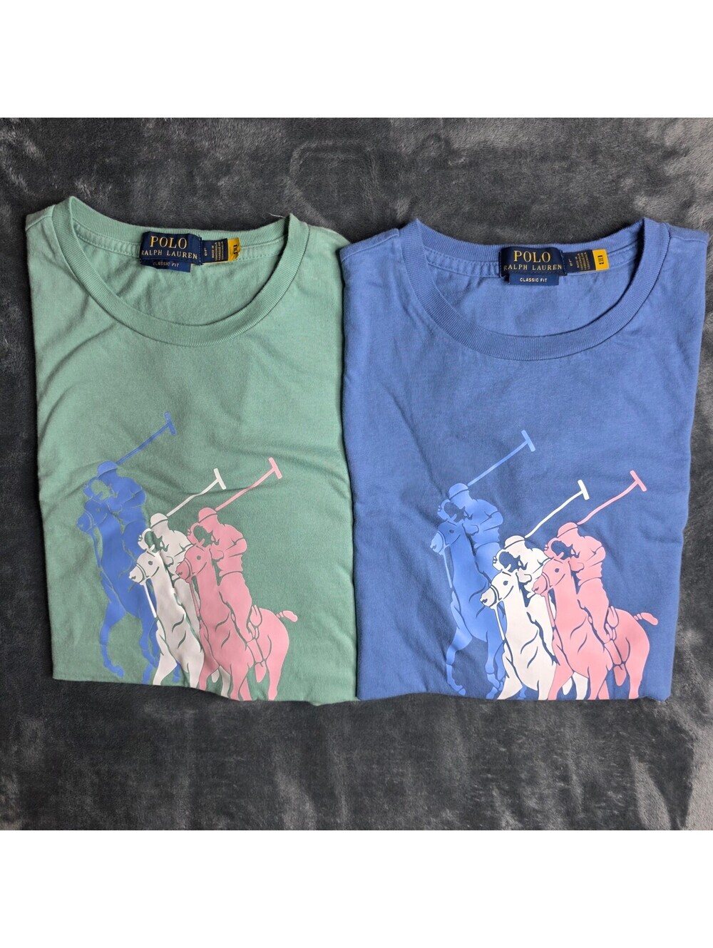 Polo Ralph Lauren Men's Classic-Fit Big Pony Jersey T-Shirt Size L.L ot of 2